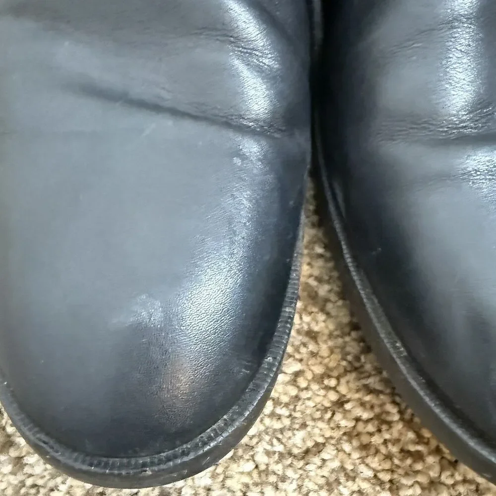 Clarks Glide Chukka Black Leather Shoes Men's size 12